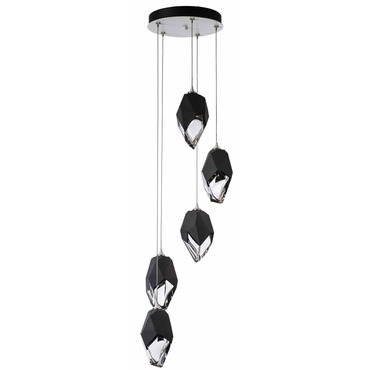 Chrysalis Large Shades Round 5 Light Pendant | Hubbardton Forge at Lightology Chrysalis Large Shades Round 5 Light Pendant