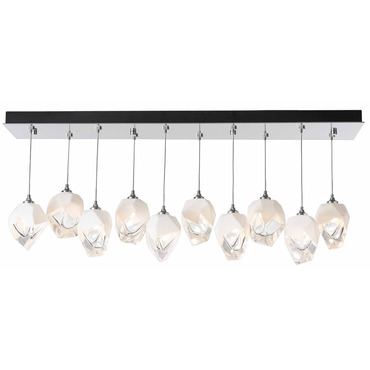 Chrysalis Small Shades Linear Multi Light Pendant | Hubbardton Forge at Lightology Chrysalis Small Shades Linear Multi Light Pendant