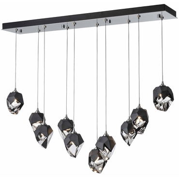 Chrysalis Small Shades Linear Multi Light Pendant | Hubbardton Forge at Lightology Chrysalis Small Shades Linear Multi Light Pendant