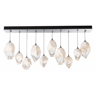 Chrysalis Mixed Shades Linear Multi Light Pendant | Hubbardton Forge at Lightology Chrysalis Mixed Shades Linear Multi Light Pendant