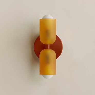 Chromatic Glass Up Down Slim Wall Sconce | In Common With at Lightology Chromatic Glass Up Down Slim Wall Sconce