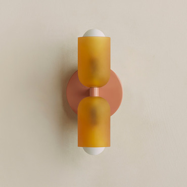 Chromatic Glass Up Down Slim Wall Sconce | In Common With at Lightology Chromatic Glass Up Down Slim Wall Sconce