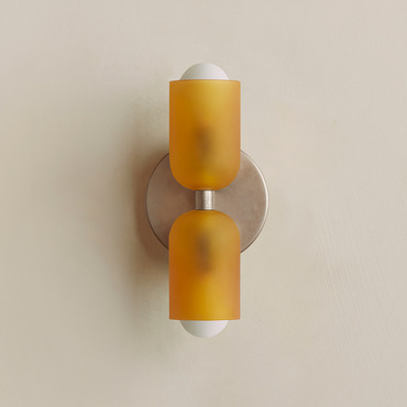 Chromatic Glass Up Down Slim Wall Sconce | In Common With at Lightology Chromatic Glass Up Down Slim Wall Sconce