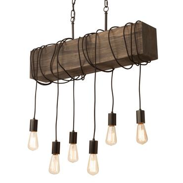 Farmhouse Linear Chandelier | Artcraft at Lightology Farmhouse Linear Chandelier
