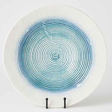 Lamb's Ear Ribbed Charger Plate | Global Views at Lightology Lamb's Ear Ribbed Charger Plate