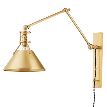 Metal No. 2 Swing Arm Wall Sconce | Hudson Valley Lighting at Lightology Metal No. 2 Swing Arm Wall Sconce
