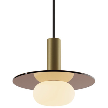Combi Pendant with Decorative Glass Plate/Glass Ball
