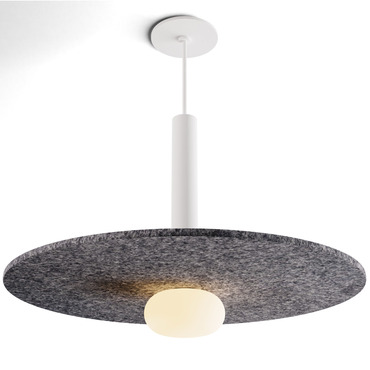 Combi Pendant with Acoustic Panel/Glass Ball