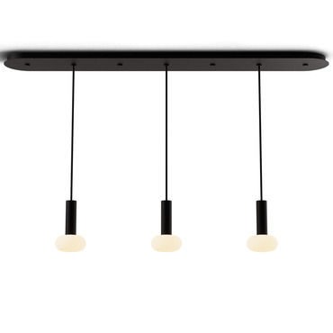 Combi Linear Multi-Light Pendant with Glass Ball