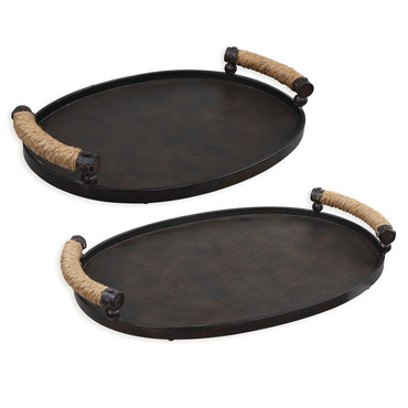 Viggo Tray Set of 2 | Uttermost at Lightology Viggo Tray Set of 2