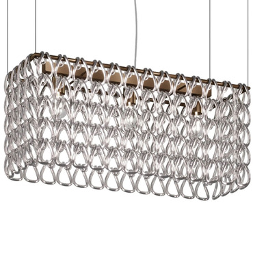 Minigiogali Rectangular Linear Pendant | Vistosi at Lightology Minigiogali Rectangular Linear Pendant