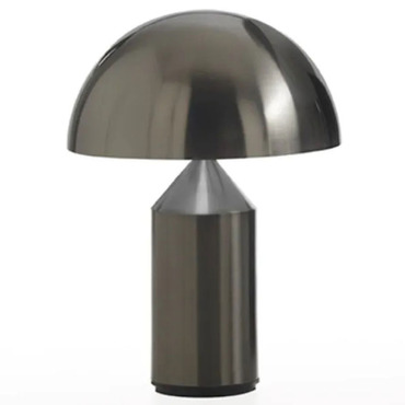Atollo Satin Black Nickel Table Lamp | Oluce Srl at Lightology Atollo Satin Black Nickel Table Lamp