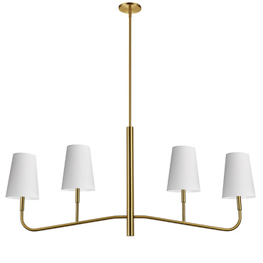 Eleanor Linear Taper Shade Chandelier | Dainolite at Lightology Eleanor Linear Taper Shade Chandelier