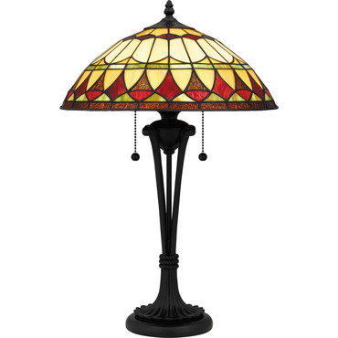 Sevilla Tiffany Table Lamp | Quoizel at Lightology Sevilla Tiffany Table Lamp