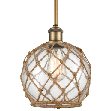 Farmhouse Rope Stem Hung Pendant | Innovations Lighting at Lightology Farmhouse Rope Stem Hung Pendant