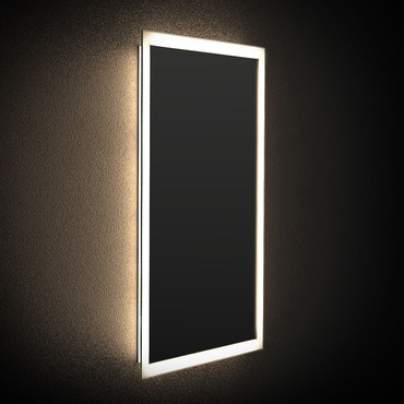 Classic L02I Vertical Full Frame Edge Indirect LED Mirror | Matrix Mirrors at Lightology Classic L02I Vertical Full Frame Edge Indirect LED Mirror