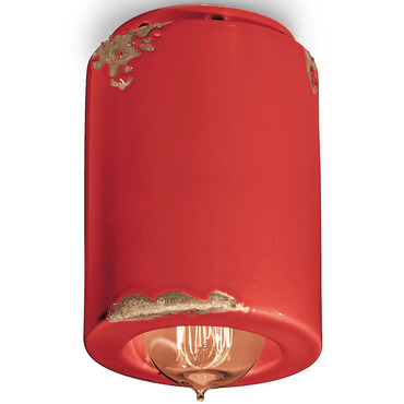 Vintage Cylinder Ceiling Light | Ferroluce at Lightology Vintage Cylinder Ceiling Light