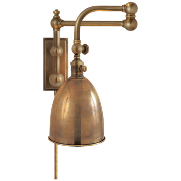 Pimlico Double Swing Arm Wall Light | Visual Comfort Signature at Lightology Pimlico Double Swing Arm Wall Light
