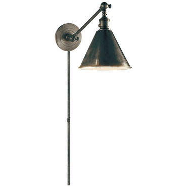 Boston Functional Plug-in Library Sconce | Visual Comfort Signature at Lightology Boston Functional Plug-in Library Sconce