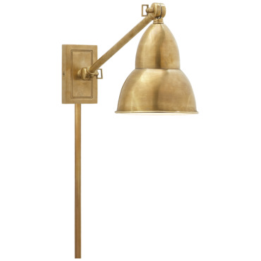French Library Plug-in Swing Arm Wall Sconce