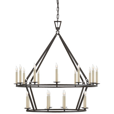 Darlana Two Tiered Ring Chandelier | Visual Comfort Signature at Lightology Darlana Two Tiered Ring Chandelier