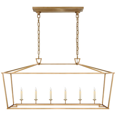 Darlana Brass Linear Lantern Chandelier
