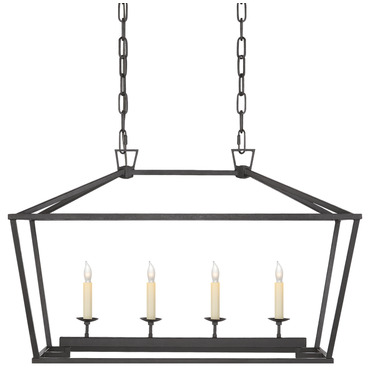 Darlana Linear Lantern Chandelier | Visual Comfort Signature at Lightology Darlana Linear Lantern Chandelier