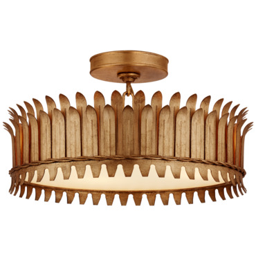 Leslie Semi Flush Ceiling Light | Visual Comfort Signature at Lightology Leslie Semi Flush Ceiling Light