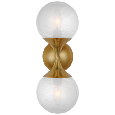 Cristol Double Wall Sconce | Visual Comfort Signature at Lightology Cristol Double Wall Sconce