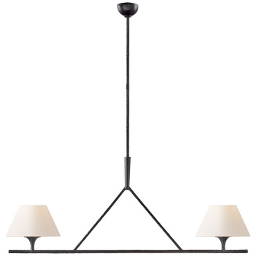 Cesta Linear Chandelier | Visual Comfort Signature at Lightology Cesta Linear Chandelier