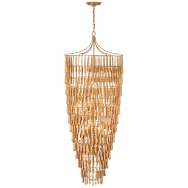 Vacarro Tall Cascading Chandelier | Visual Comfort Signature at Lightology Vacarro Tall Cascading Chandelier