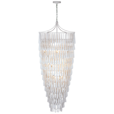 Vacarro Tall Cascading Chandelier | Visual Comfort Signature at Lightology Vacarro Tall Cascading Chandelier