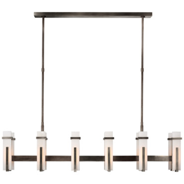 Malik Linear Chandelier | Visual Comfort Signature at Lightology Malik Linear Chandelier