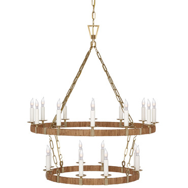 Darlana Wrapped Two Tiered Chandelier | Visual Comfort Signature at Lightology Darlana Wrapped Two Tiered Chandelier
