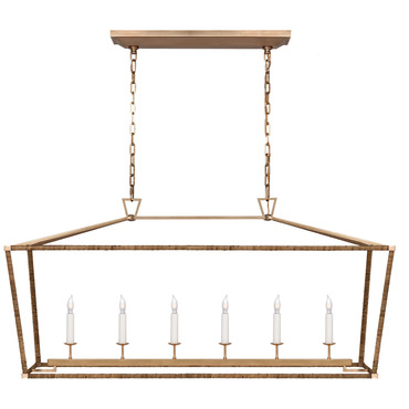 Darlana Wrapped Linear Chandelier | Visual Comfort Signature at Lightology Darlana Wrapped Linear Chandelier