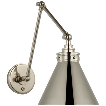 Parkington Swing Arm Library Wall Light | Visual Comfort Signature at Lightology Parkington Swing Arm Library Wall Light