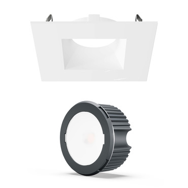 H Series 4IN Square Warm Dim Downlight Trim 24-PACK | DMF at Lightology H Series 4IN Square Warm Dim Downlight Trim 24-PACK