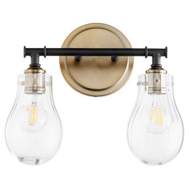 Modern Teardrop Bathroom Vanity Light | Quorum at Lightology Modern Teardrop Bathroom Vanity Light