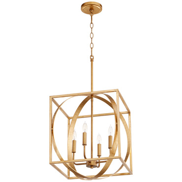 Soft Contemporary Cage Pendant | Quorum at Lightology Soft Contemporary Cage Pendant