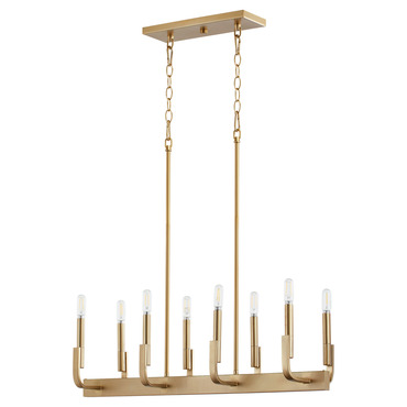 Tempo Linear Chandelier | Quorum at Lightology Tempo Linear Chandelier