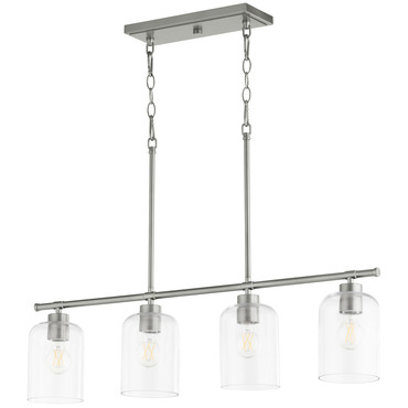 Tribute Linear Chandelier | Quorum at Lightology Tribute Linear Chandelier