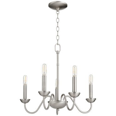 Traditional 5-Light Chandelier w/o Shades | Quorum at Lightology Traditional 5-Light Chandelier w/o Shades