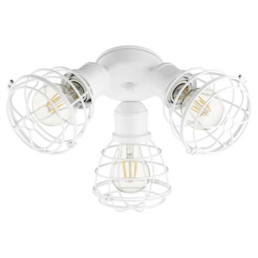 3-Light Cage Damp Location Fan Light Kit