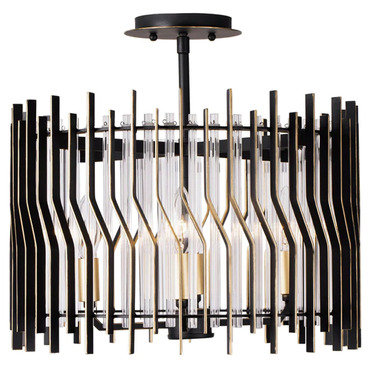 Park Row Semi Flush Ceiling Light | Varaluz at Lightology Park Row Semi Flush Ceiling Light