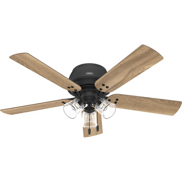 Shady Grove Low Profile Ceiling Fan with Light | Hunter Fan at Lightology Shady Grove Low Profile Ceiling Fan with Light