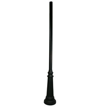 3IN Fitter Outdoor Round Post w/Fluted Base - 8 Foot | Z-Lite at Lightology 3IN Fitter Outdoor Round Post w/Fluted Base - 8 Foot