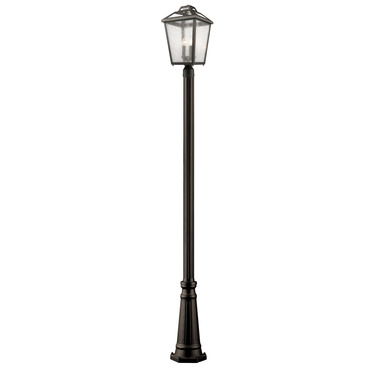Bayland Outdoor Post Light with Round Post/Hexagon Base