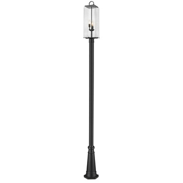 Sana Outdoor Post Light with Round Post/Hexagon Base