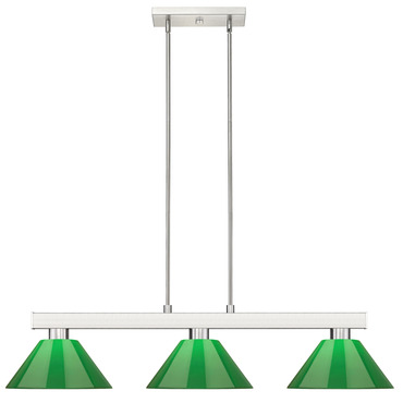 Cobalt Linear Acrylic Cone Shade Chandelier | Z-Lite at Lightology Cobalt Linear Acrylic Cone Shade Chandelier
