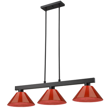 Cobalt Linear Acrylic Cone Shade Chandelier | Z-Lite at Lightology Cobalt Linear Acrylic Cone Shade Chandelier